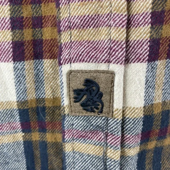 Legendary Whitetails Buck Camp Grandpa Plaid Button Up Flannel Shirt Mens 2XT - Picture 9 of 14